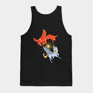 Animals of Mythology - Phoenix vs Pegasus Tank Top